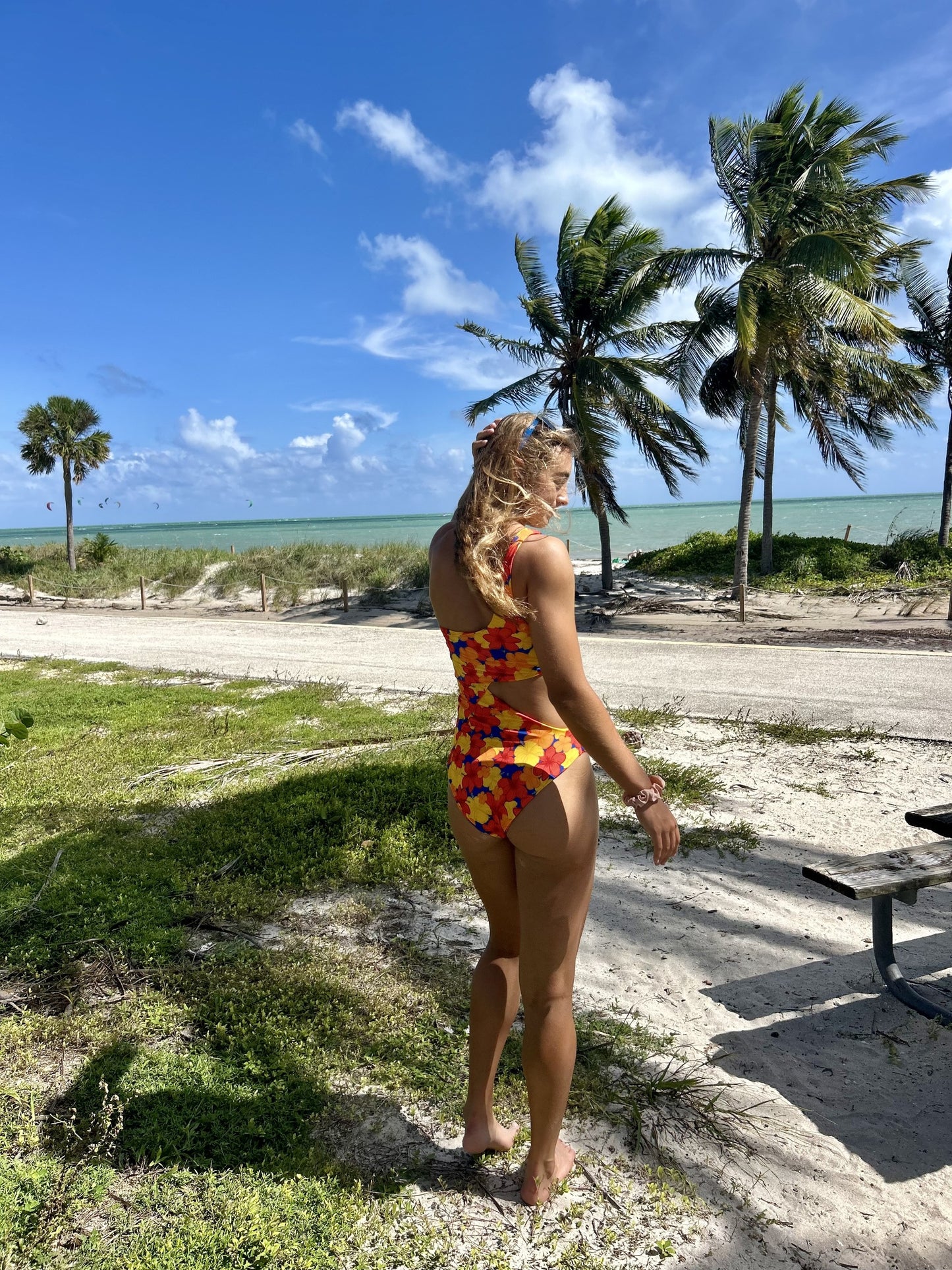 Sunburst Floral One-Piece