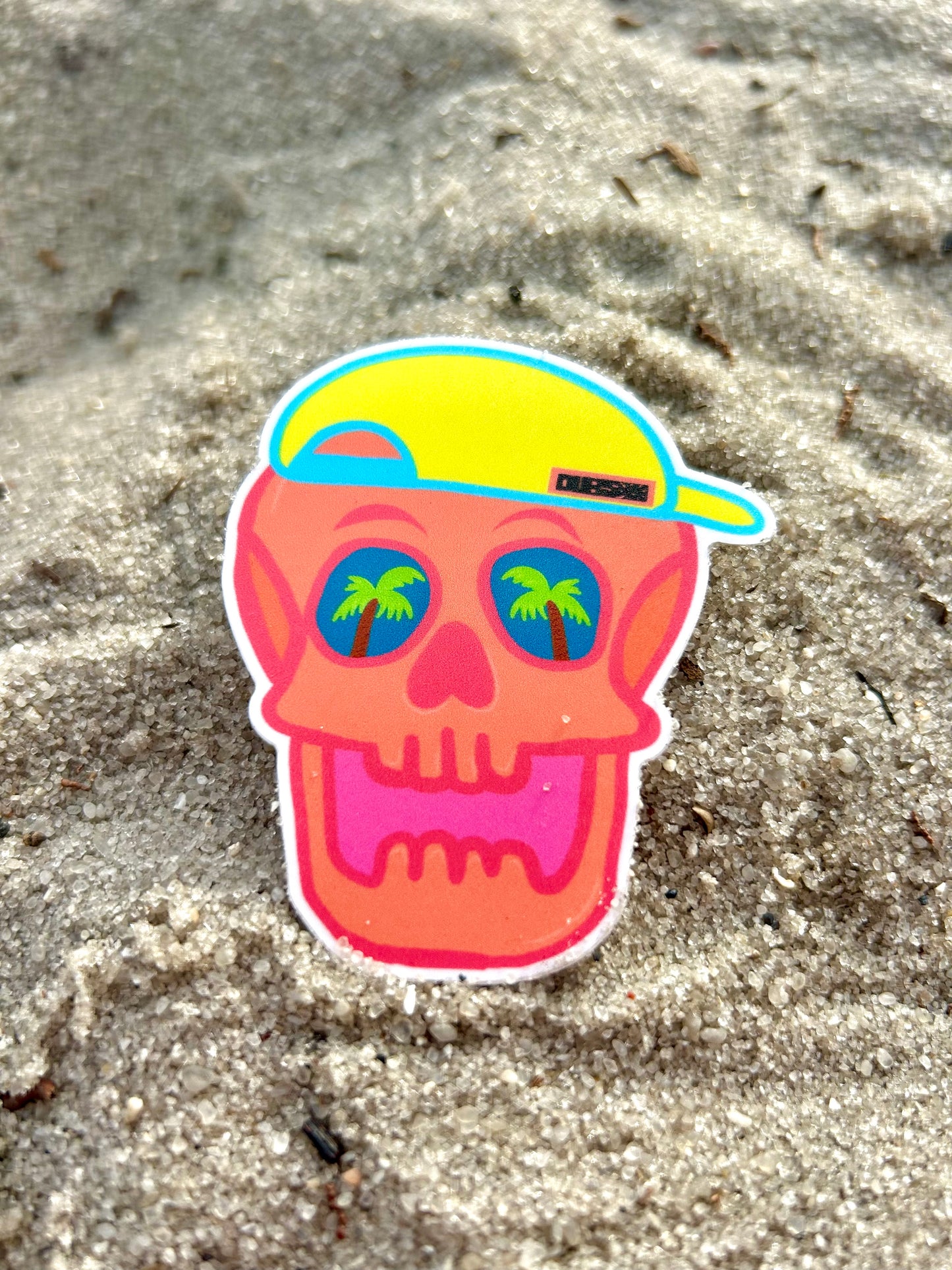 Vibin' Skull Sticker