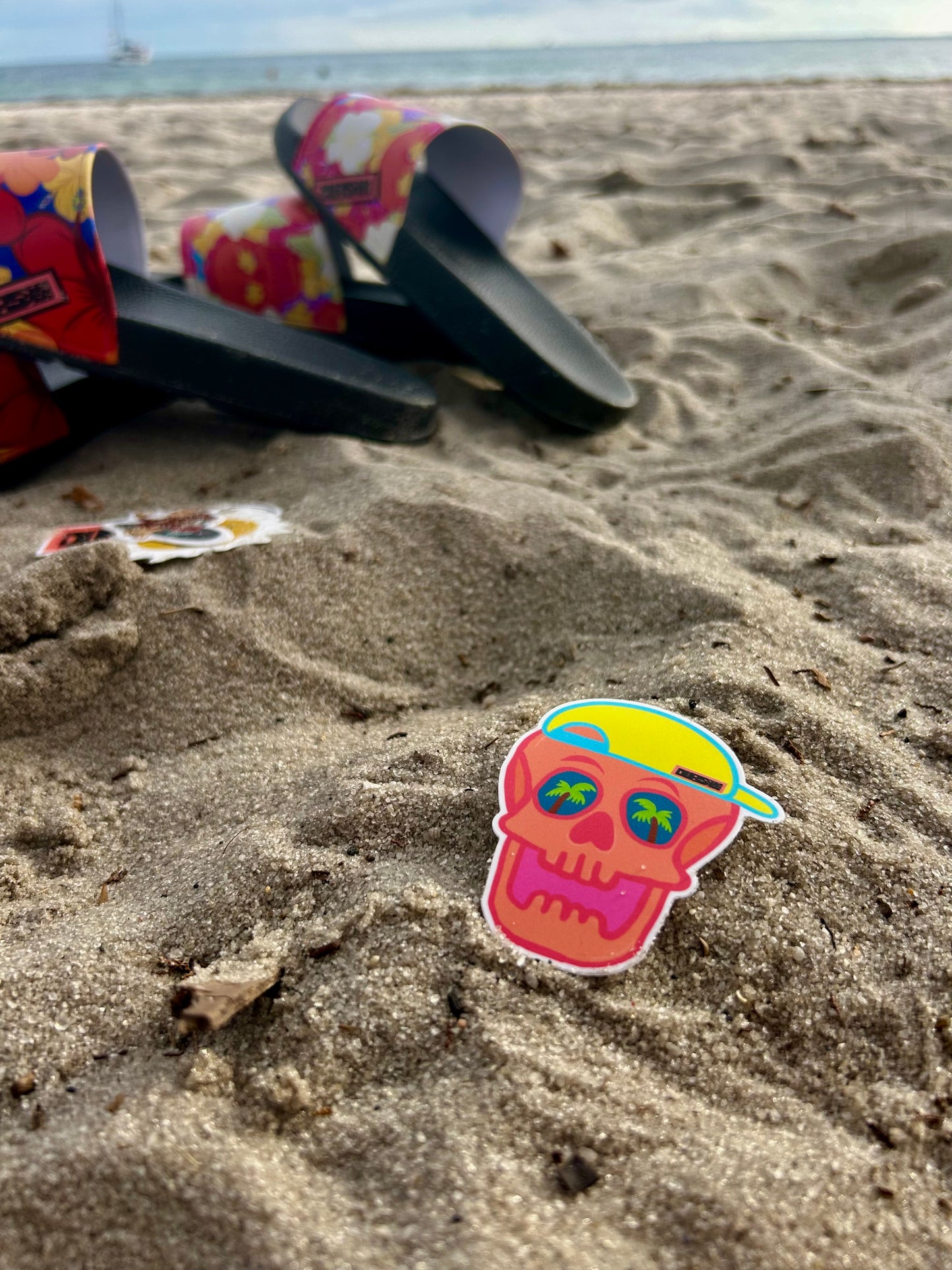 Vibin' Skull Sticker